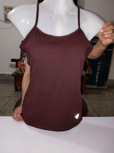 Tchibo Girls Maroon Cami Sports Tank