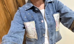 Embellished Denim Jacket for Navratri size Medium