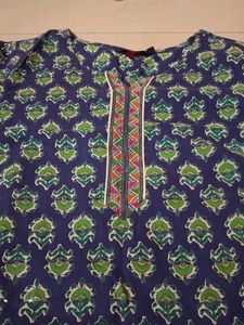 Blue &amp; Green Printed Kurta