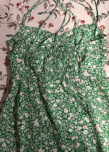 zara printed corsetry inspired Dress