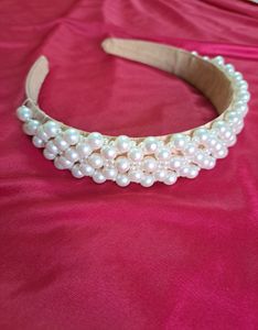 Gorgeous Headband Pink Color With Pearl Design