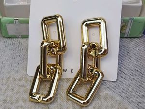 Chunky Gold Chain Link Earrings