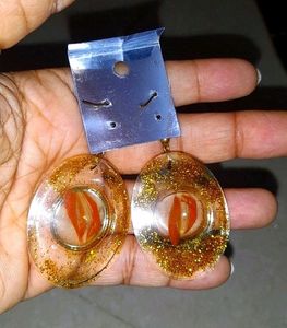 Unique Glitter Resin Earrings