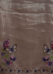 Butterfly Embroidered Dupatta