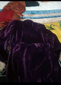 Elegant Velvet Blouse with Fur Trim