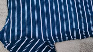 Ginger teal &amp; white stripe top