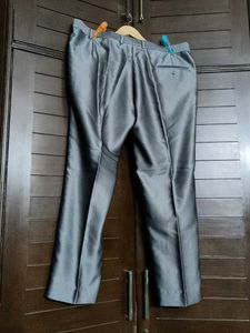 Men Grey Printed Vest 3 Piece Set
