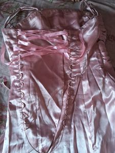 Pink Satin Cocktail Dress