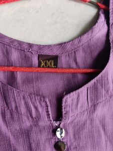 Purple Cotton Kurta