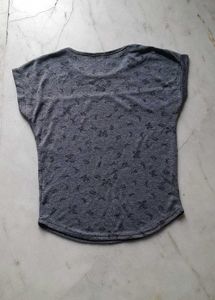 Blue Floral Print T-Shirt