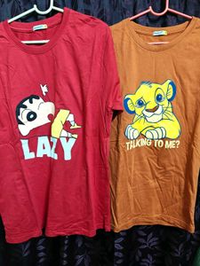 Bewakoof Cute Cartoon Graphic T-Shirts Bundle of 3