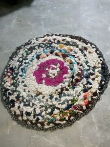 Boho Rag Rug handmade 3" 3 fit