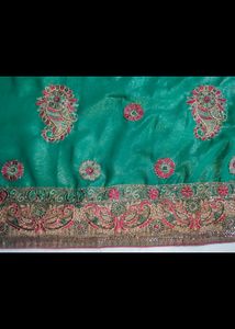 Full Maggam Work Saree With Blouse