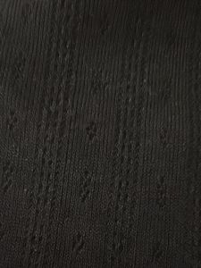 Black Cropped Ribbed T-Shirt
