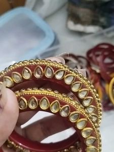Rajasthani Style Exquisite Gold-Toned Bangles with