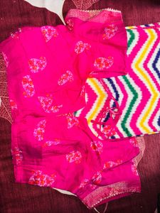 Multi color leheriya Saree