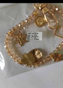 Gold Plated Pendant Set with phone Charm