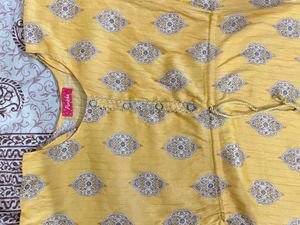 Yellow Printed Kaftan