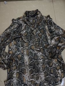 Animal Print Long Sleeve Top