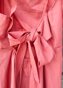 Chic Coral Ruffle Dress