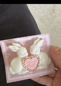 flower knows Cute Bunny Brooch Pin