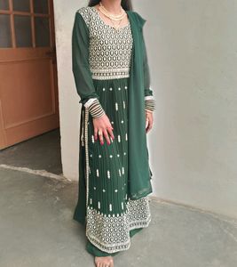 Bottle Green Naira Cutt Dresses
