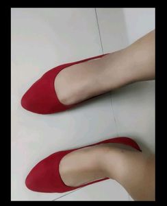 Red Block Heels