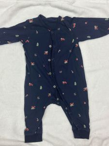Baby Navy Blue Romper