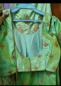 Stunning Mint Green Embroidered Lehenga Choli