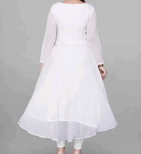 Elegant White Ethnic Gown