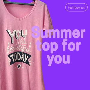 Casual Pink Top For Women's