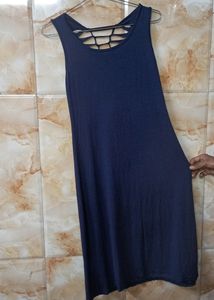 Navy Blue Maxi Dress with Strappy Back