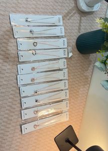 Set of 10 Elegant Heart &amp; Charm Necklaces