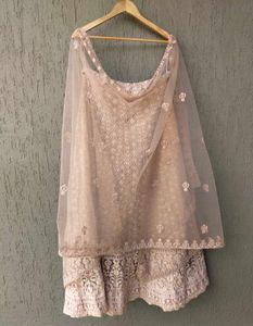 ✨ Peach Chikankari Lehenga &amp; Duppata set ✨