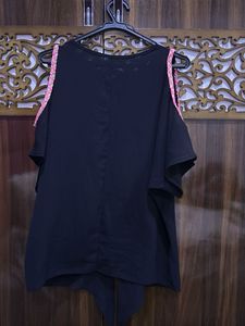 Black Embellished Kurti/Top | Bust 38"