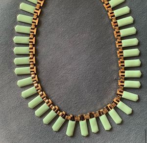 Sage Fringe Statement Necklace