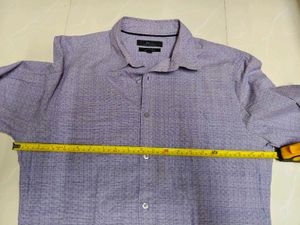 Men's Purple Checkered Long Sleeve Shirt