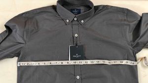 Men's Grey Button-Down Shirt