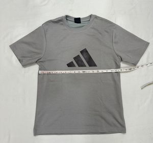 Adidas Grey Logo T-Shirt | Cotton Casual Gym Wear