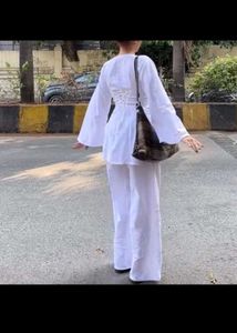 Elegant White swan Kurta Set
