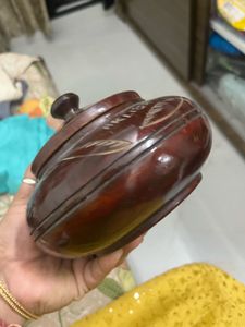 Vintage Wooden Carved Lidded Box