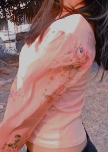 Peach Floral Sleeve Top