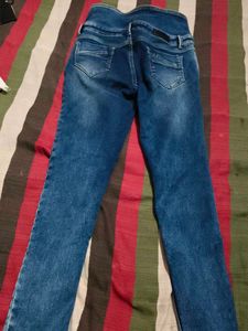 High Waisted Blue Denim Jeans