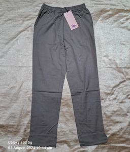 Libas Solid Grey Trouser Pant