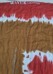 Beautiful mayur Red Tie-Dye Dupatta