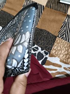 Batik Print Zipper Wallet