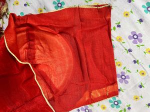Red &amp; Gold Embroidered Palchu