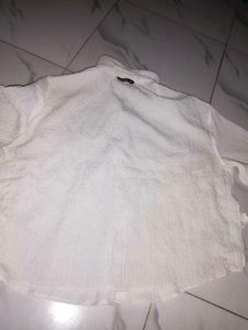 Women's Textured White shirt