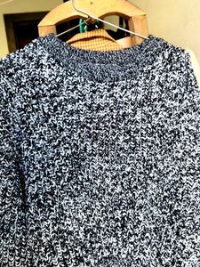 Imported Black &amp; White Knit Sweater