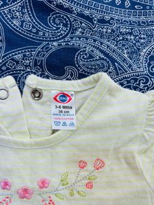 Baby green Girl's Cute Embroidered Dress